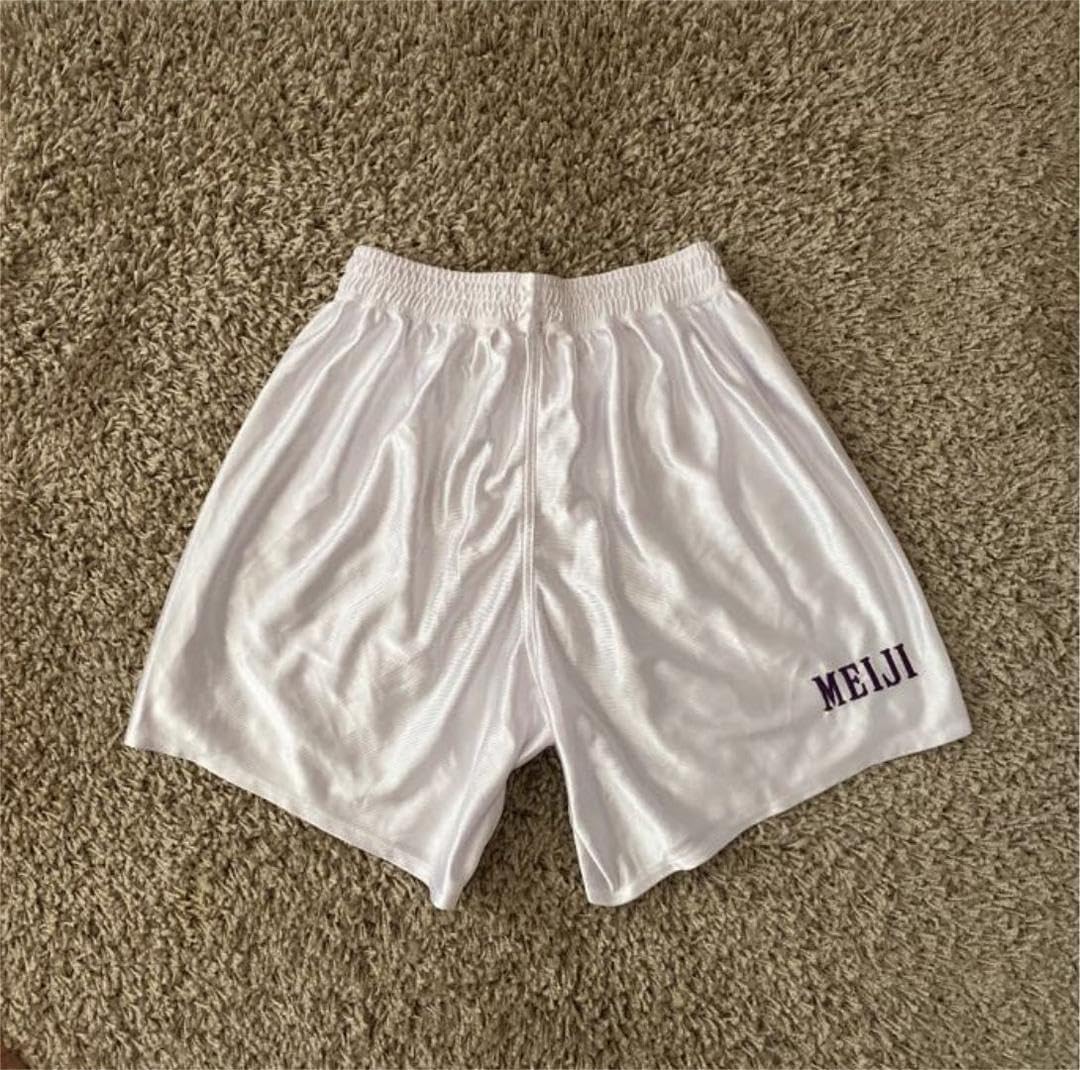 美品 明治大学 ラグビー部 公式戦用 メンバー ラグビー ショーツ 短パン 紫紺 明治大学 ラグビー部 公式戦用 メンバー ラグビー ショーツ 短パン